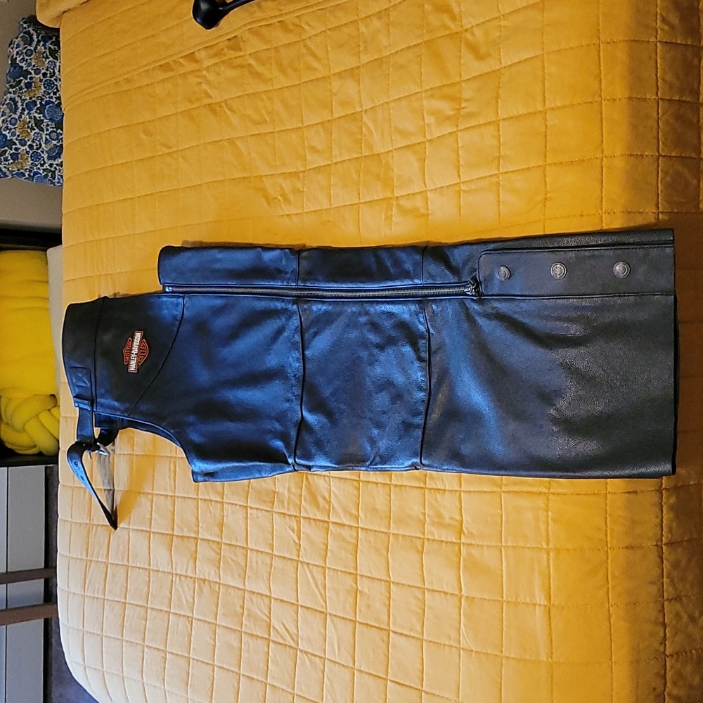 Black leather Harley-Davidson Chaps